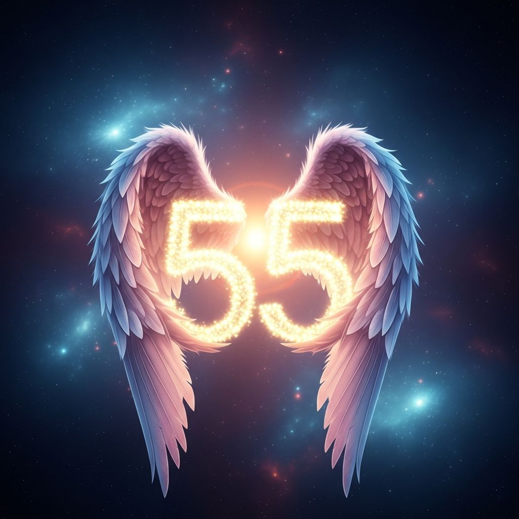 Unlock the transformative power of angel number 55: embrace change, spiritual growth, and new beginnings in love, career, and life.