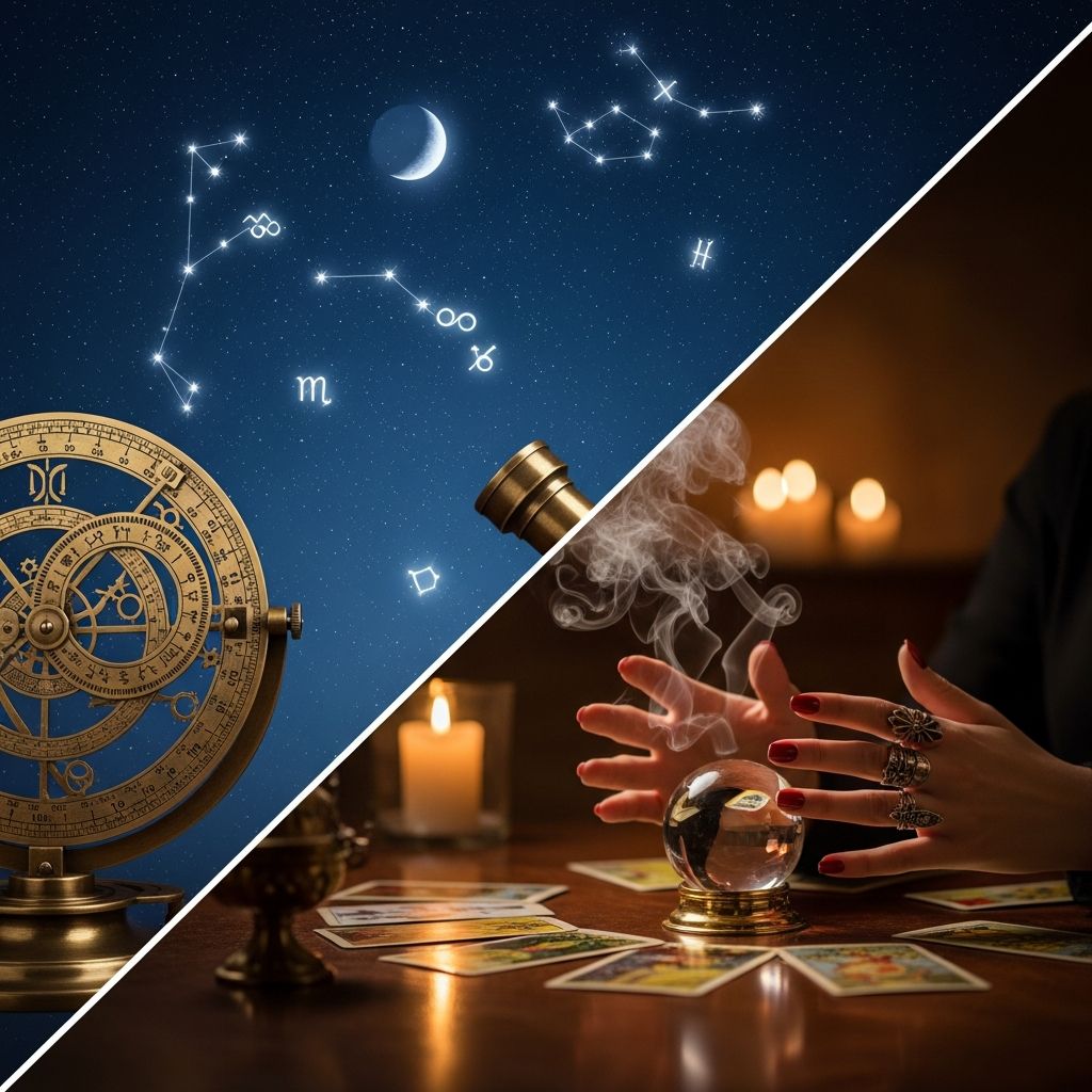Explore the key distinctions and overlaps between astrology and psychic readings to choose the right guidance for your life's journey.