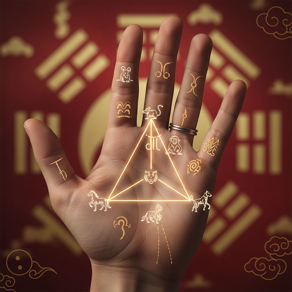 Discover how the second trine of the Chinese zodiac manifests in palmistry, blending ancient hand reading with zodiac energies for profound insights.
