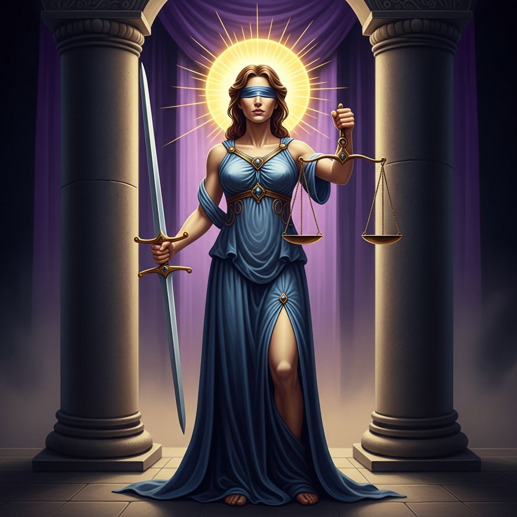 Explore the profound symbolism of the Justice Tarot card, embodying balance, truth, and accountability in life's decisions.