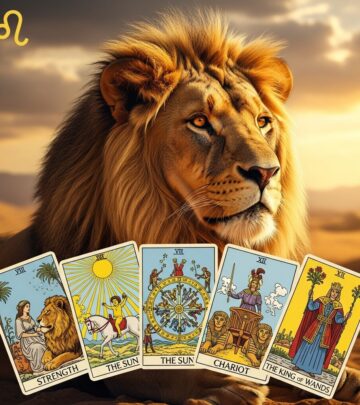 Discover the powerful Tarot cards linked to Leo's fiery spirit, from Strength's courage to the Sun's radiant joy, guiding your path to self-mastery.