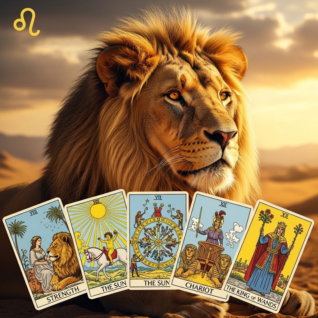 Leo Tarot: Key Card Connections, An Expert Guide Discover the powerful Tarot cards linked to Leo's fiery spirit, from Strength's courage to the Sun's radiant joy, guiding your path to self-mastery.