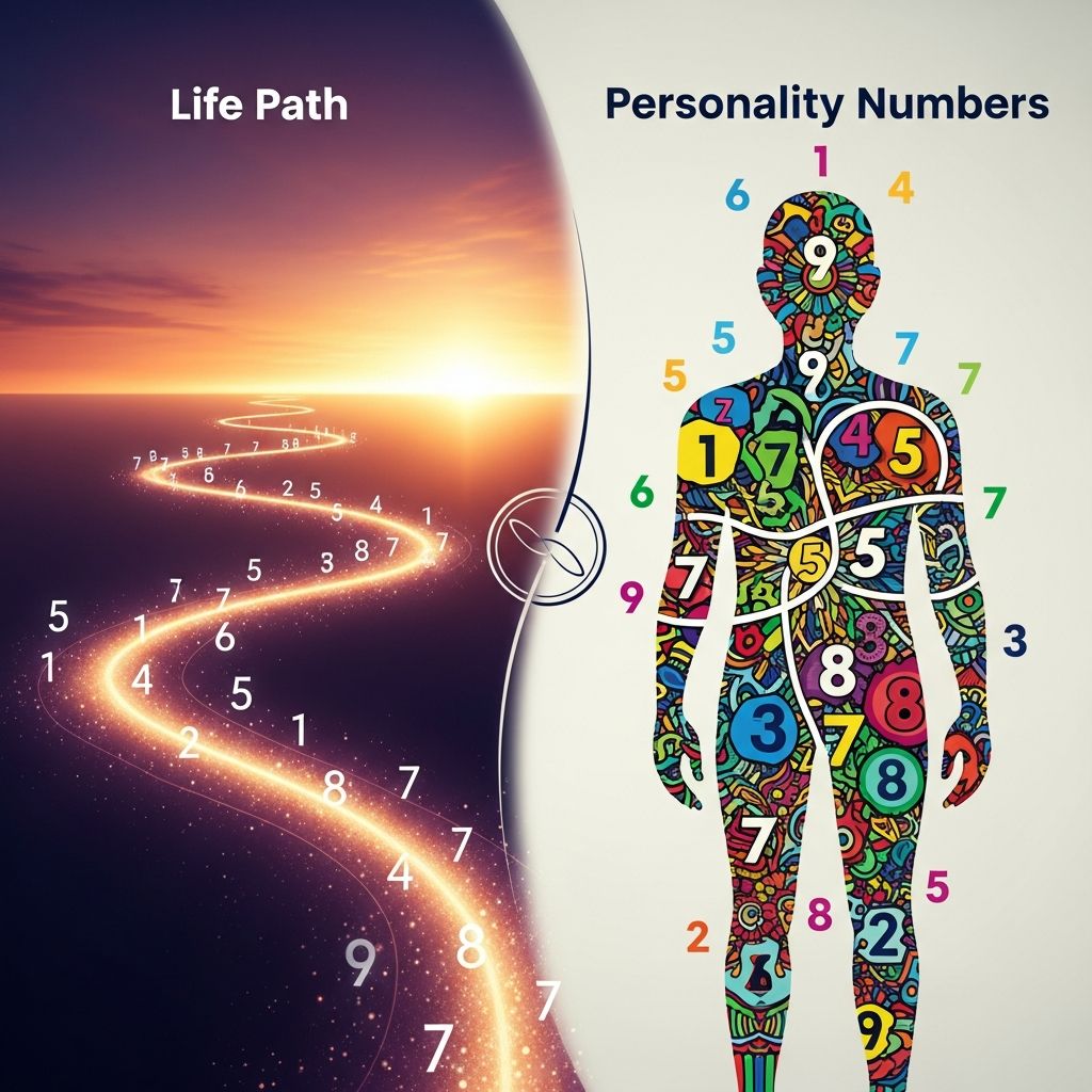Life Path vs Personality Numbers in Numerology Unlock the secrets of your soul's journey and outer persona through Life Path and Personality Numbers in numerology.