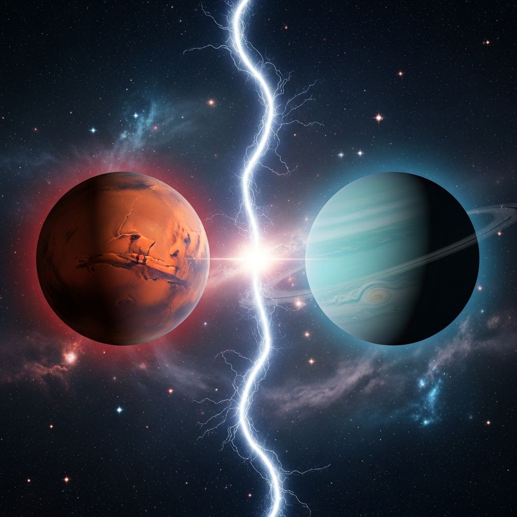 Discover how the dynamic tension of Mars opposite Uranus fuels breakthroughs, rebellions, and personal liberation in your life.