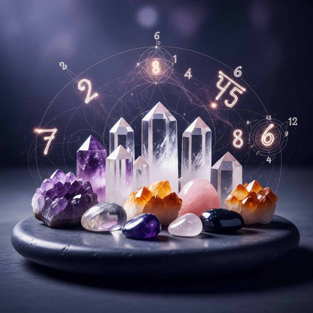 Numerology And Crystal Energies: 9 Life Path Crystal Pairings Unlock your Life Path's potential by pairing numerological vibrations with healing crystals for profound personal transformation and balance.