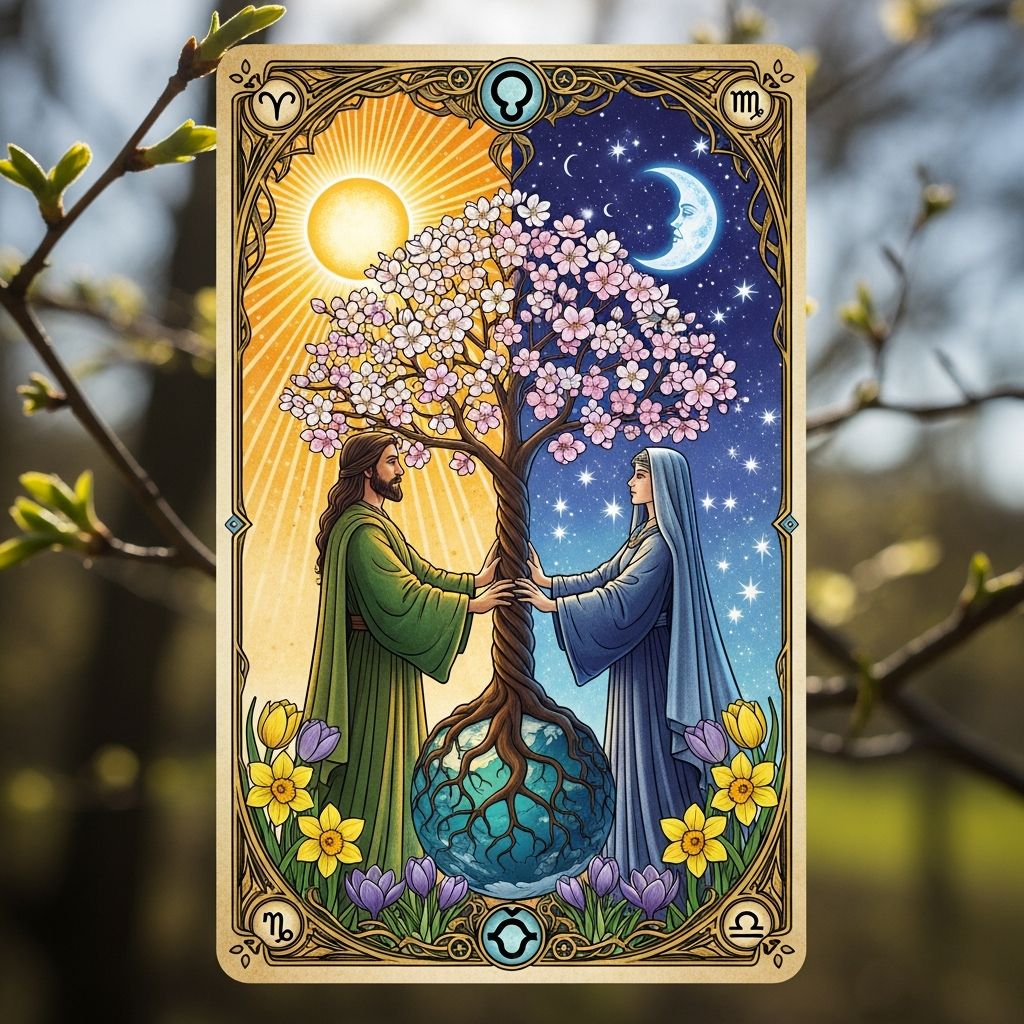 Undefined Spring Equinox Tarot: 5-Card Spread Guide Unlock renewal and balance with custom tarot spreads for the Spring Equinox, guiding your personal growth and seasonal transformation.