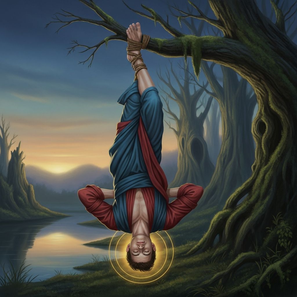 Unlock the mysteries of surrender, new perspectives, and spiritual insight with The Hanged Man tarot card guide.